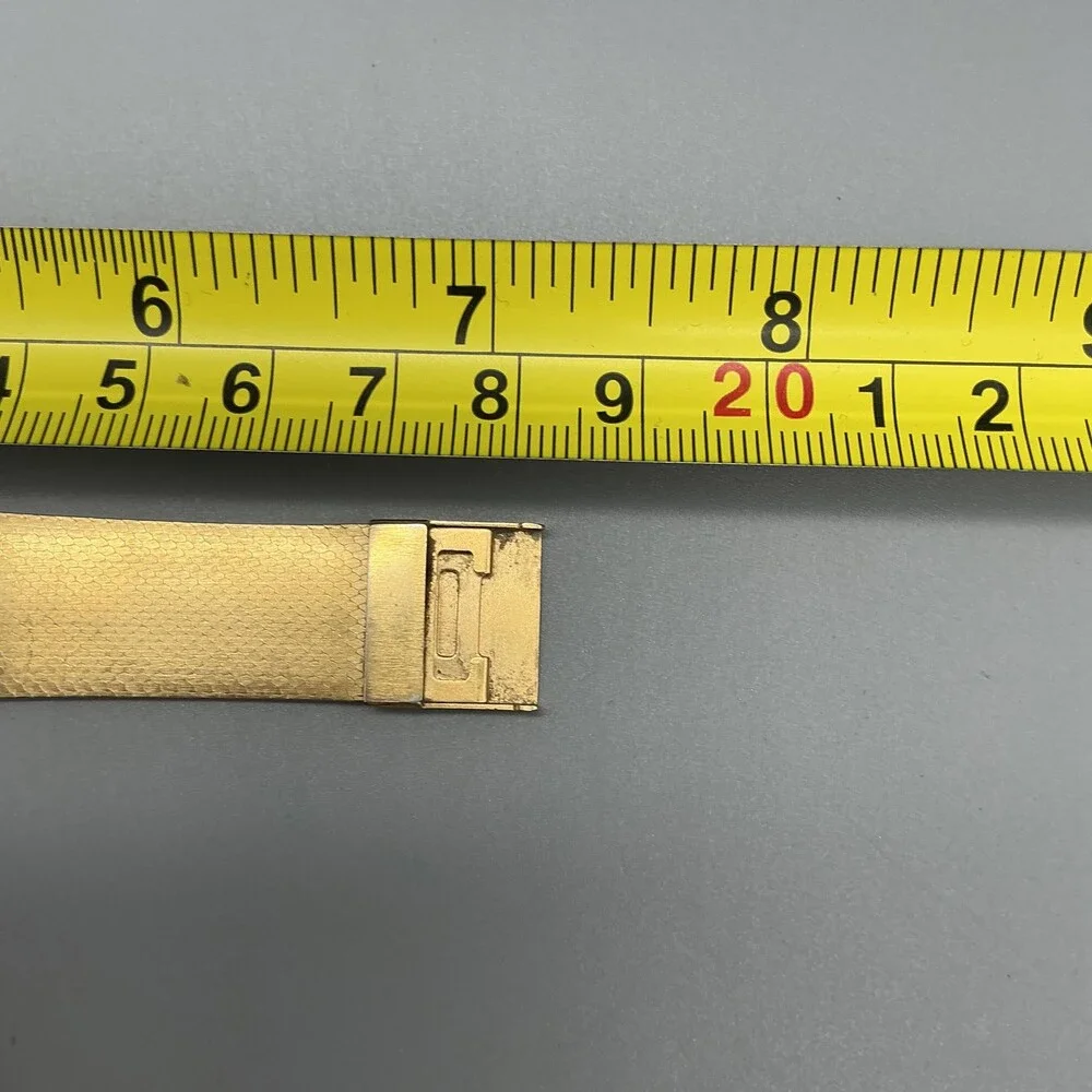 Vintage Lassale Womens Watch 23mm Black Dial Gold Tone 2F50-6009 New Battery 7